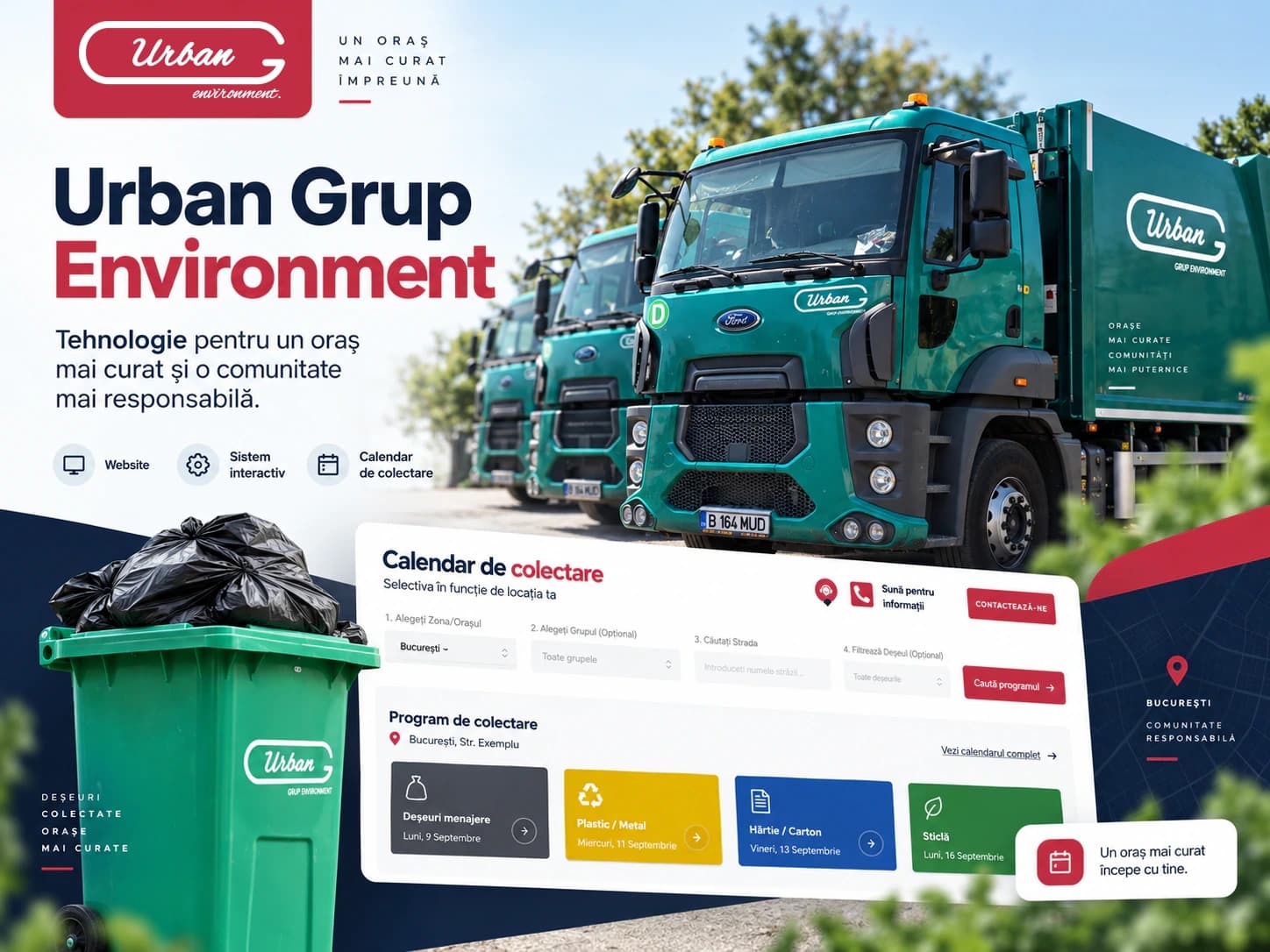 Prezentare vizuală a produsului digital Urban Grup Environment